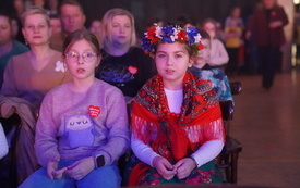 Podopieczna M-GOK na widowni podczas wielkiego finału WOŚP. 