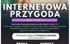 Internetowa przygoda bezpłatne warsztaty dla dzieci. 