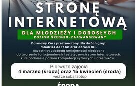 Stw&oacute;rz swoją stronę internetową dla młodzieży i dorosłych darmowe warsztaty.