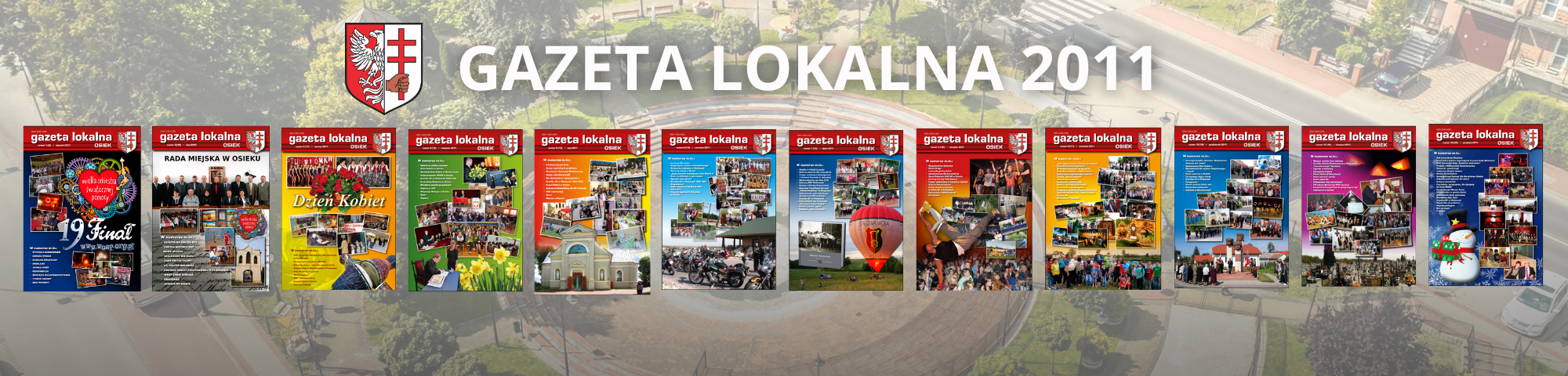 na banerze znajdują się archiwalne numery gazety lokalnej z&nbsp;2011 roku