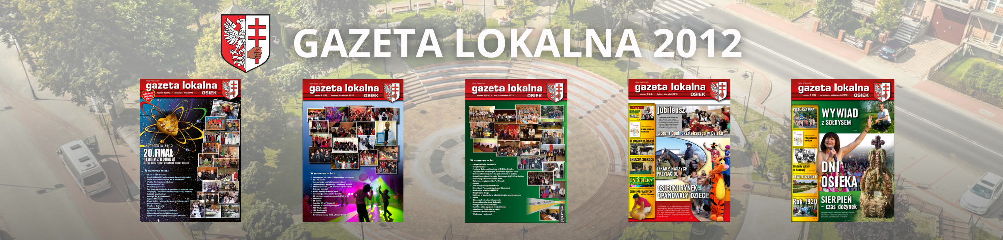 Baner gazety lokalnej przedstawiający numery z&nbsp;2012 roku