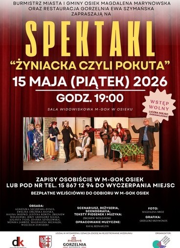 Zaproszenie na spektakl "Żyniacka Czyli Pokuta" 